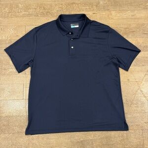 PGA Tour Navy Blue Button Down Pullover Shirt Size XL